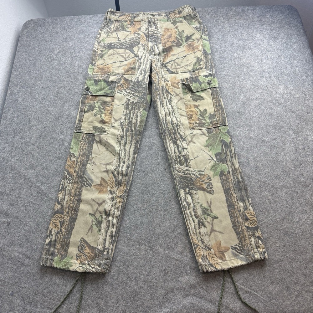 Vintage Realtree Camo Cargo Pants Mens Small 32x30 Foliage BDU Hunting USA